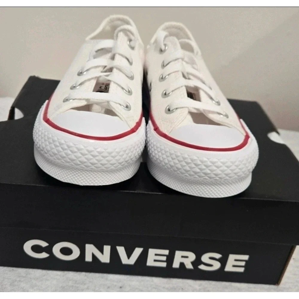 Converse Chuck Taylor All Star EVA Lift Ox White Youth Sneakers 372862F Size 13